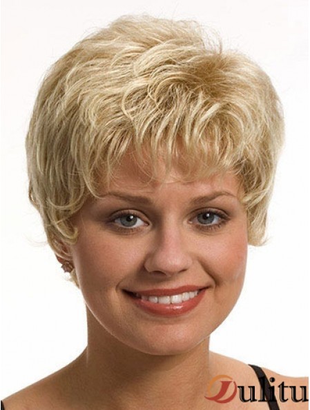 Boycuts Wavy Blonde Capless Meilleures perruques courtes