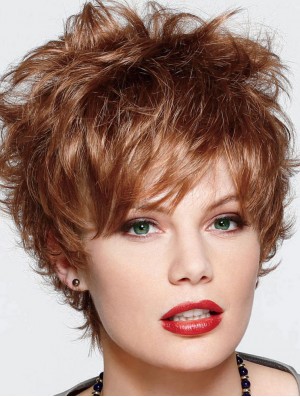 Magasin de perruques UK Cropped Color Auburn Color with Capless Boycuts