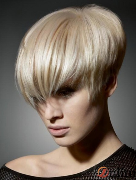 Boycuts Straight Blonde Capless Flexibility Short Perruques
