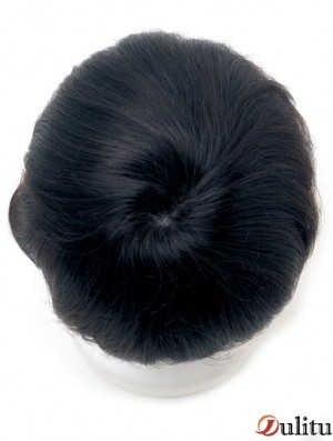 Perruques droites noires de monofilament de Remy humain de Lacr ou perruques de dentelle