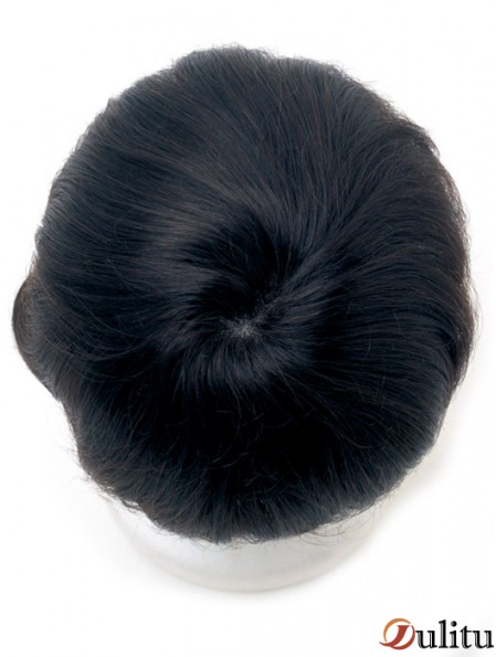 Perruques droites noires de monofilament de Remy humain de Lacr ou perruques de dentelle