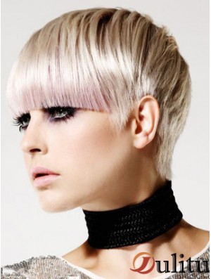 Capless Boycuts Short Straight 8  inchBest Fashion Wigs