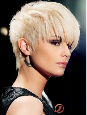 The Wig Store Plattinum Couleur Capless Boycuts courte longueur