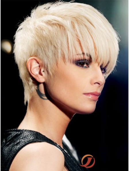 The Wig Store Plattinum Couleur Capless Boycuts courte longueur