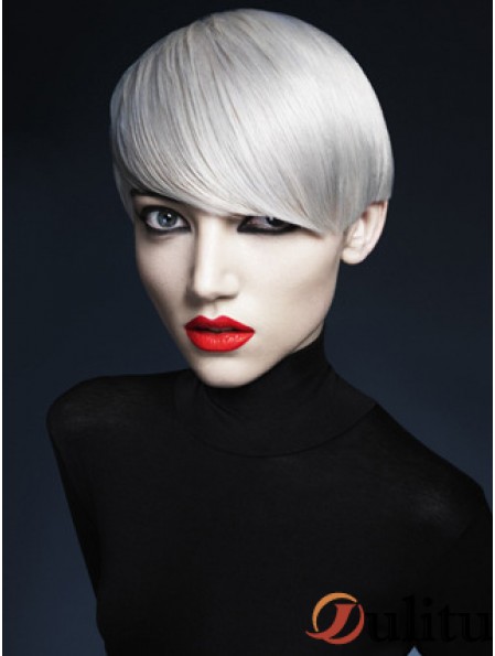 Avant de lacet Boycuts court droite 8 pouces de bonnes perruques de mode
