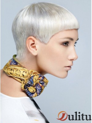 Lace Front Boycuts Short Straight 8 pouces Perruques de mode incroyables