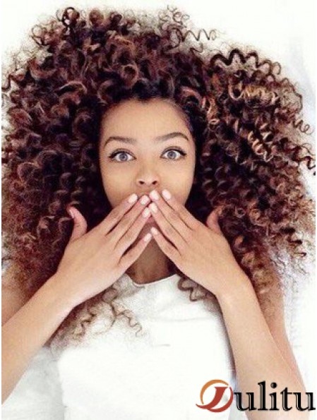 Perruques femmes afro-américaines avec dentelle avant Kinky Style couleur marron