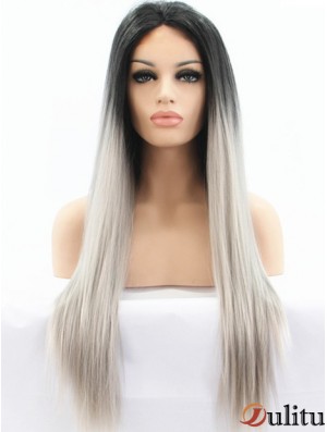 Les meilleurs cheveux humains droits pour les femmes noires Ombre / 2 couleur longue longueur