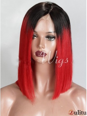 Longueur de menton Ombre / Bobs droits 2 tons Discount Perruques afro-américaines