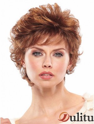 Auburn Short Wavy Classic Capless Wig Vente en ligne