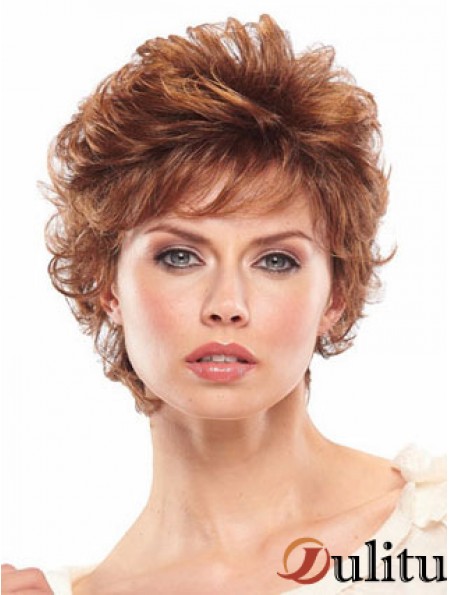 Auburn Short Wavy Classic Capless Wig Vente en ligne