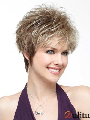 Boycuts Cropped Blonde UK Wigs en ligne