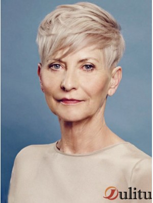 Perfect Short Straight Boycuts 8 pouces Perruques de cheveux humains