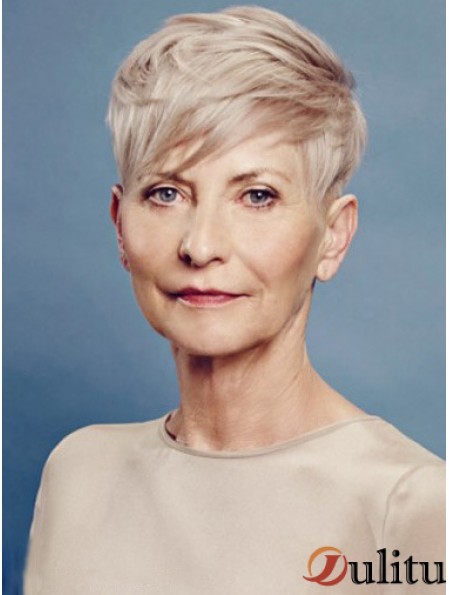 Perfect Short Straight Boycuts 8 pouces Perruques de cheveux humains