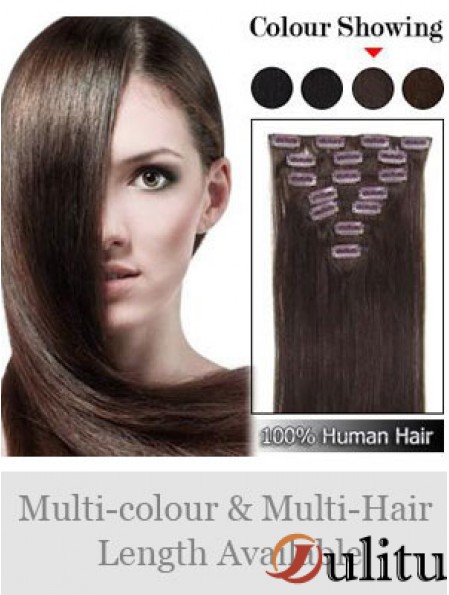 Conçu Auburn Straight Remy Hair Clip dans les extensions de cheveux