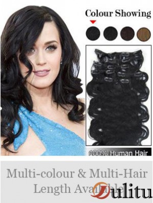 Pince à cheveux remy ondulée noire en ligne dans les extensions de cheveux
