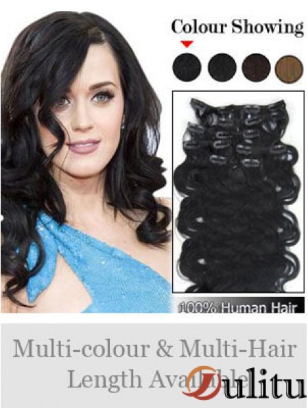 Pince à cheveux remy ondulée noire en ligne dans les extensions de cheveux