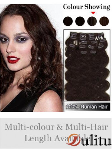 Pince à cheveux ondulée exquise Auburn Remy dans les extensions de cheveux