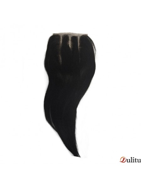 Fermetures en dentelle noire à la mode longue et droite
