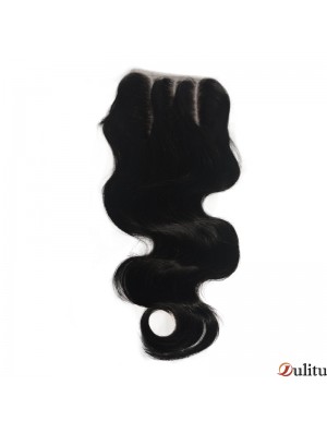 Nouvelles fermetures longues en dentelle noire ondulée