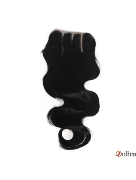 Nouvelles fermetures longues en dentelle noire ondulée