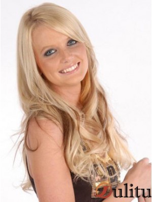 Pince à cheveux bouclée blonde remy abordable dans les extensions de cheveux