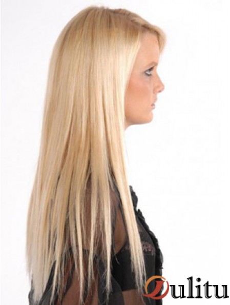 Pince à cheveux blonde remy droite populaire dans les extensions de cheveux