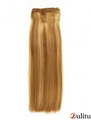 Nouvelles extensions de trame blondes de cheveux humains remy droites