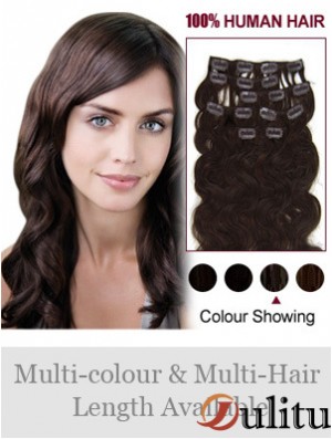 Le meilleur pince à cheveux ondulée brune remy dans les extensions de cheveux