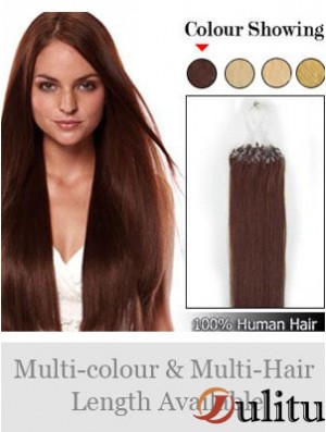 Extensions de cheveux Auburn Straight Micro Loop Ring en ligne