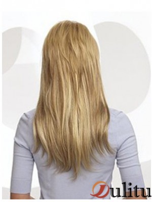 Pince à cheveux humains blonde remy droite pas cher dans les extensions de cheveux