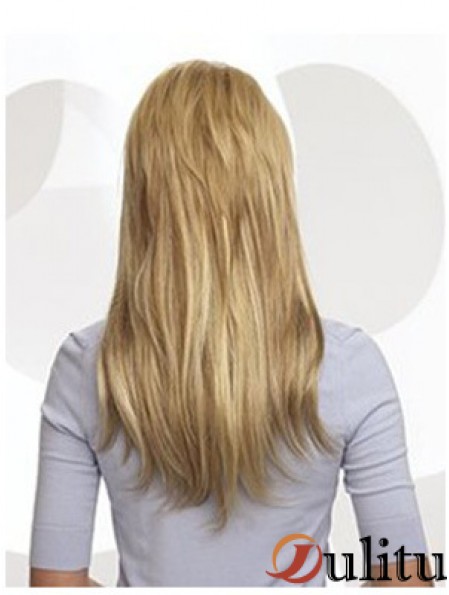 Pince à cheveux humains blonde remy droite pas cher dans les extensions de cheveux