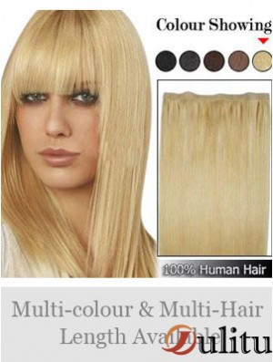 Prolongements appropriés de trame de cheveux blonds droits de Remy