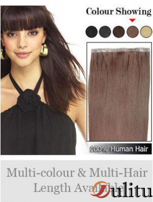 Extensions de trame à prix réduits Auburn de cheveux humains remy raides