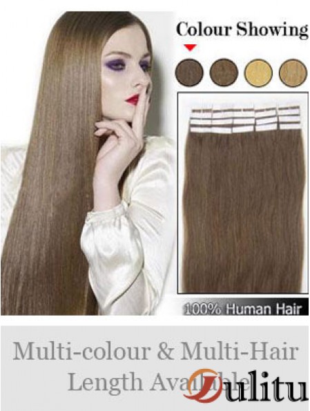Bande droite droite de cheveux de Remy de Brown dans des prolongements de cheveux