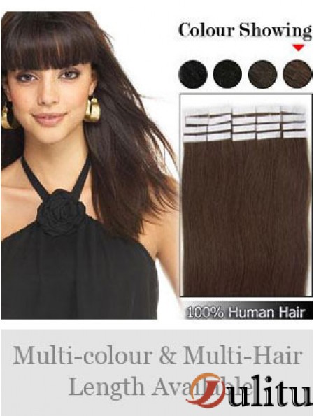 Grande bande droite de cheveux humains de Remy de Brown dans des prolongements de cheveux