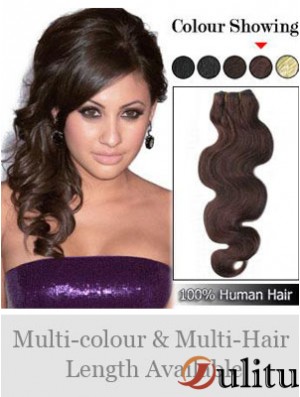 Extensions de trame idéales pour les cheveux humains ondulés Remy Auburn