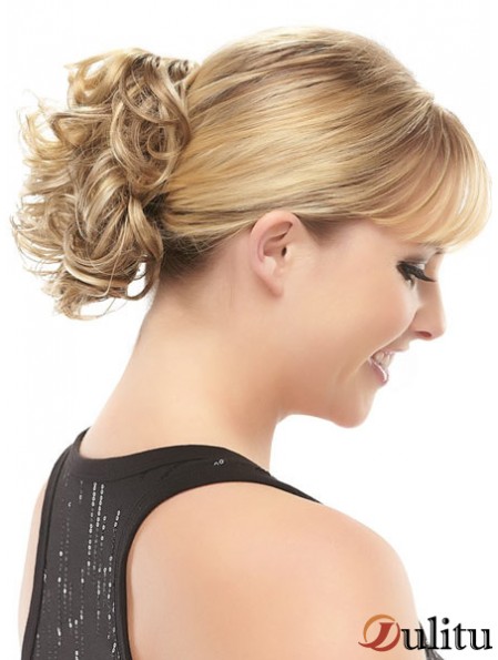Morceaux de cheveux chignon blond