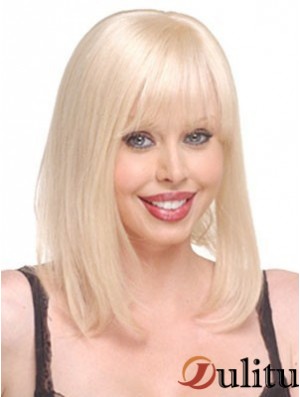 Postiches de cheveux longs blonds raides bon marché