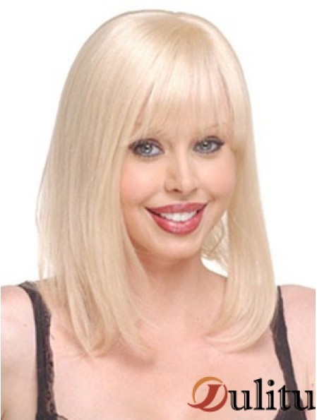 Postiches de cheveux longs blonds raides bon marché