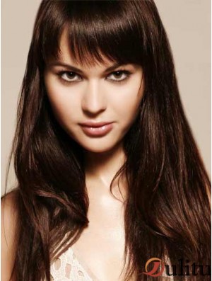 Extensions de cheveux humains Auburn Frange Remy