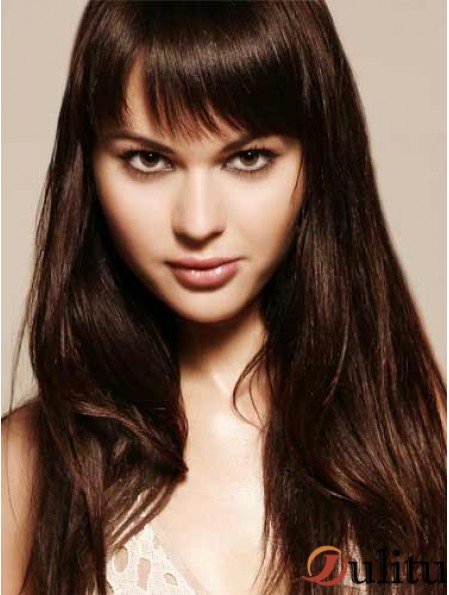 Extensions de cheveux humains Auburn Frange Remy