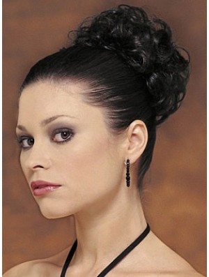 Morceau de cheveux Big Bun noir