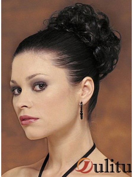Morceau de cheveux Big Bun noir