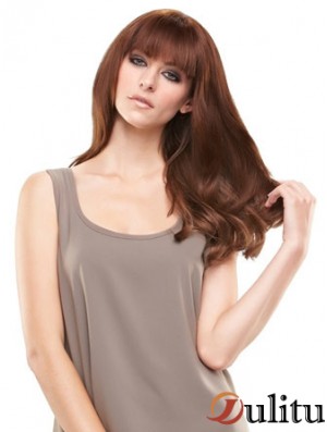 Pince à cheveux humains moderne Auburn droite remy en postiches