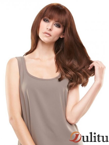 Pince à cheveux humains moderne Auburn droite remy en postiches